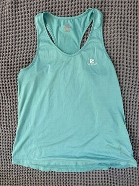 Salomon Women's Teal Racerback Performance Tank